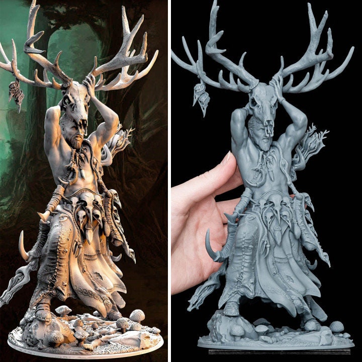 Druid Miniature, D&D, RPG Tabletop, Dungeons and Dragons